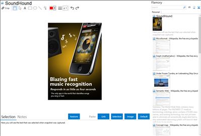 SoundHound - Flamory bookmarks and screenshots
