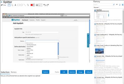 Splitter - Flamory bookmarks and screenshots