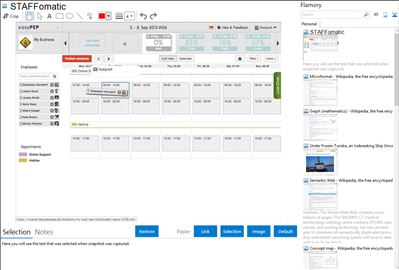 STAFFomatic - Flamory bookmarks and screenshots
