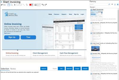 Start Invoicing - Flamory bookmarks and screenshots
