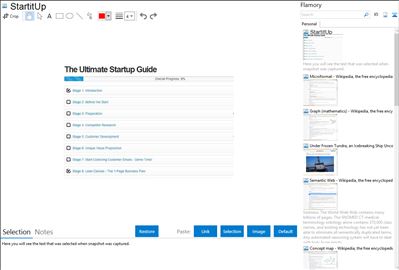 StartitUp - Flamory bookmarks and screenshots