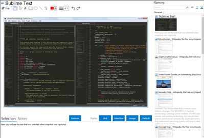 Sublime Text - Flamory bookmarks and screenshots