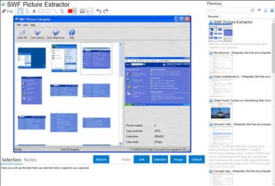 SWF Picture Extractor - Flamory bookmarks and screenshots