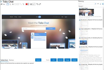 Tidio Chat - Flamory bookmarks and screenshots