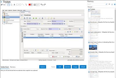 Tryton - Flamory bookmarks and screenshots