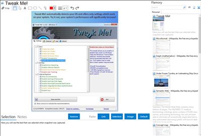 Tweak Me! - Flamory bookmarks and screenshots