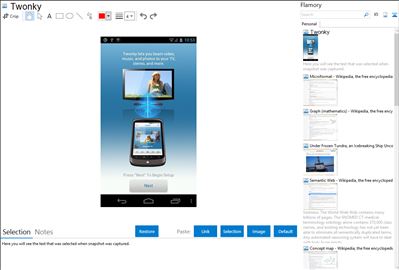 Twonky - Flamory bookmarks and screenshots