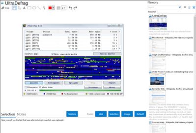UltraDefrag - Flamory bookmarks and screenshots