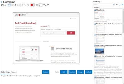 Unroll.me - Flamory bookmarks and screenshots