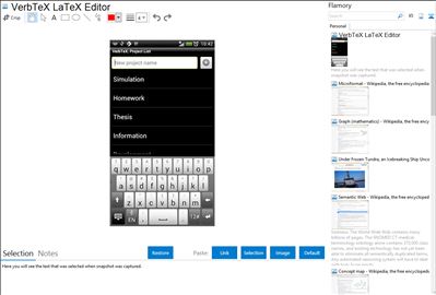 VerbTeX LaTeX Editor - Flamory bookmarks and screenshots