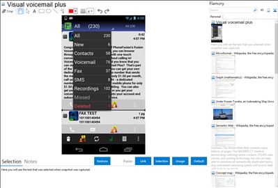 Visual voicemail plus - Flamory bookmarks and screenshots