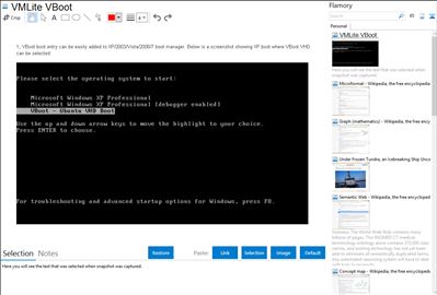 VMLite VBoot - Flamory bookmarks and screenshots