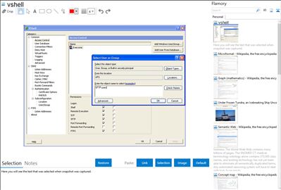 vshell - Flamory bookmarks and screenshots